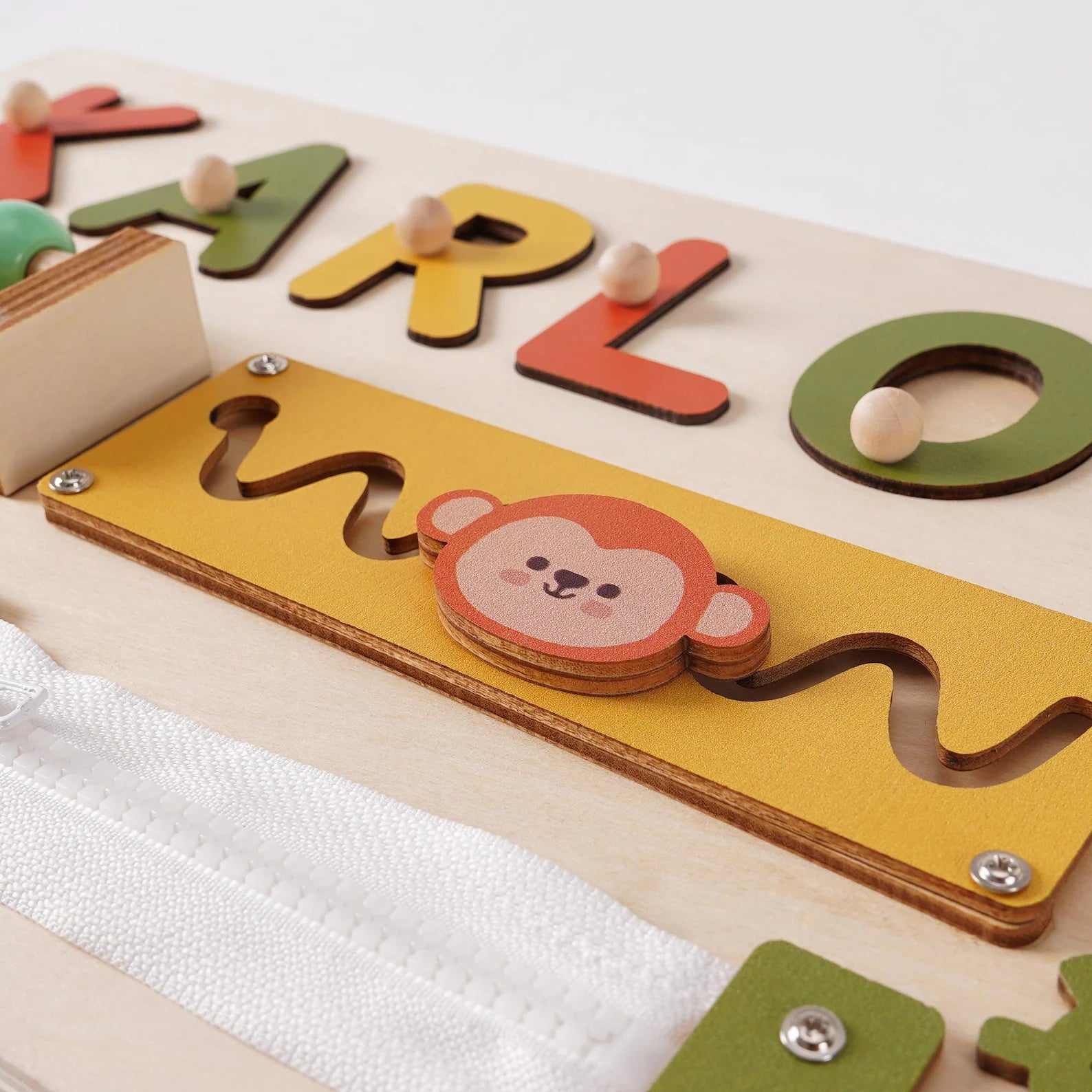 Personalized Baby Name Puzzle, Custom Kids Early Learning Busy Board, 1st Christmas Gift, 1st Birthday Gift, Unique Baby Gift, Baby Keepsake. NPPETAL21