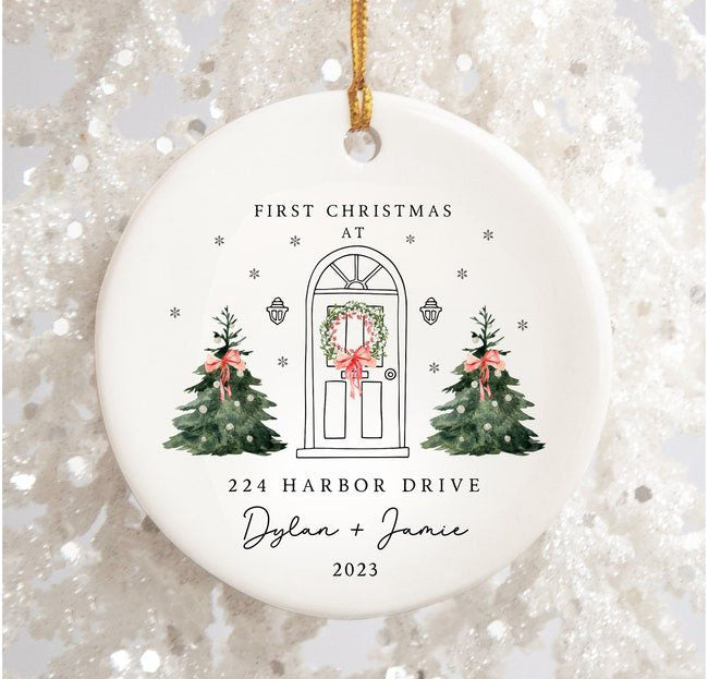 First Christmas In Our New Home Ornament, New House Christmas Ornament, Our First Home Keepsake, First Home 2026, Wedding Christmas Gift CERAMIC08