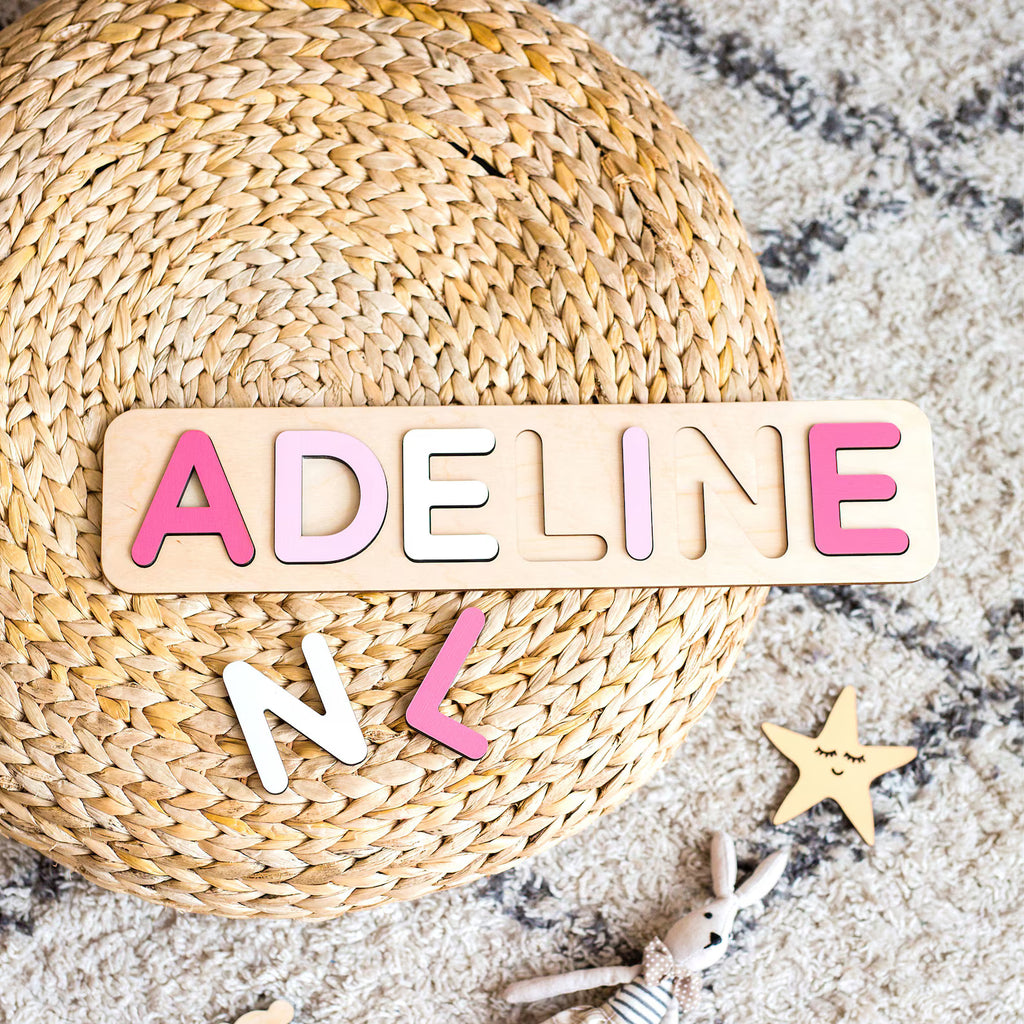 Wooden Name Puzzle for Baby, Custom Name Puzzle Gift, Baby Shower, First Birthday Gift, New Baby, Christmas Gift, Personalized Name Puzzle. NPPETAL6