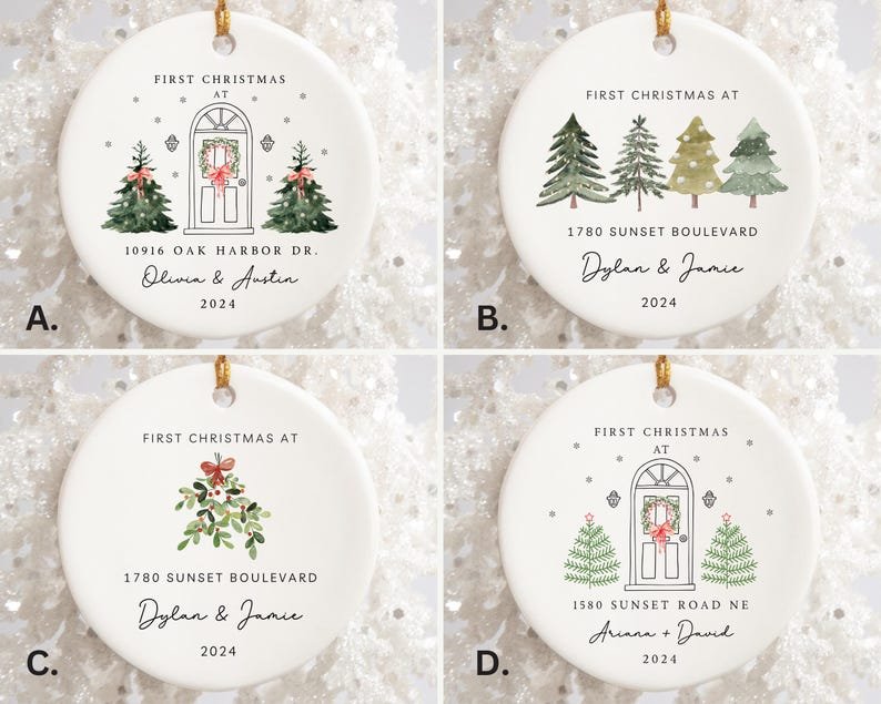 First Christmas In Our New Home Ornament, New House Christmas Ornament, Our First Home Keepsake, First Home 2026, Wedding Christmas Gift CERAMIC08