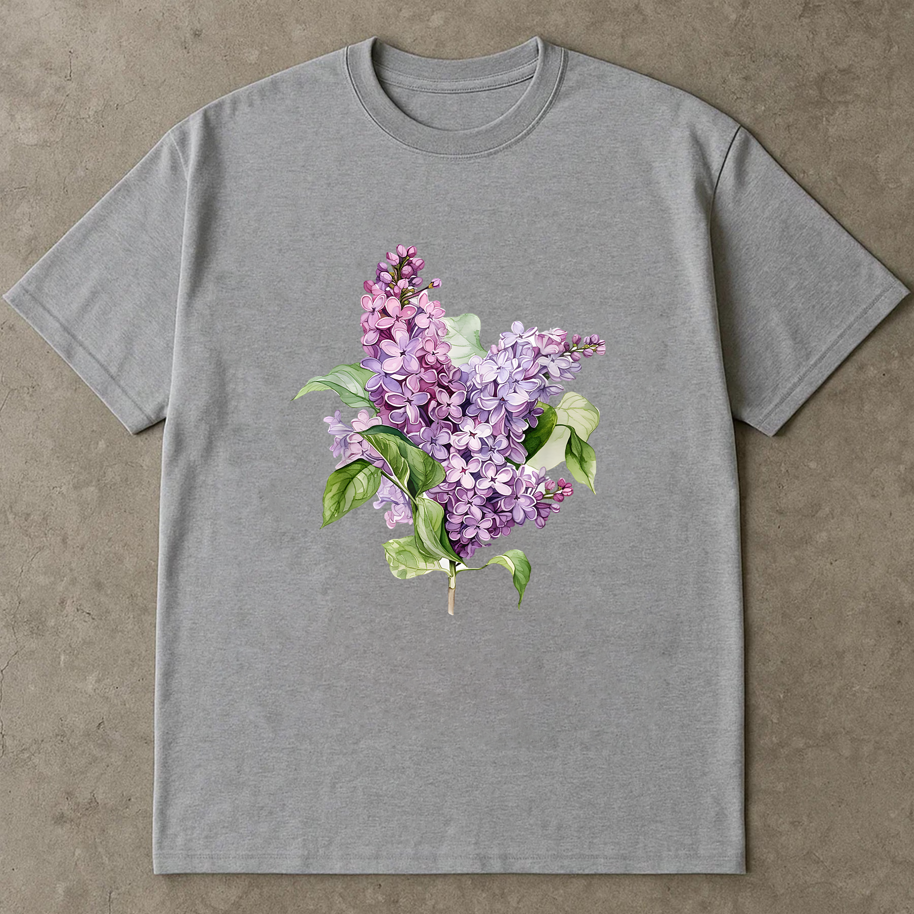 Lilac Flower Shirt, Vintage Floral Tee, Cottagecore Shirt, Botanical Lilac T-Shirt, Gift for Garden Lover, Purple Flower Tee