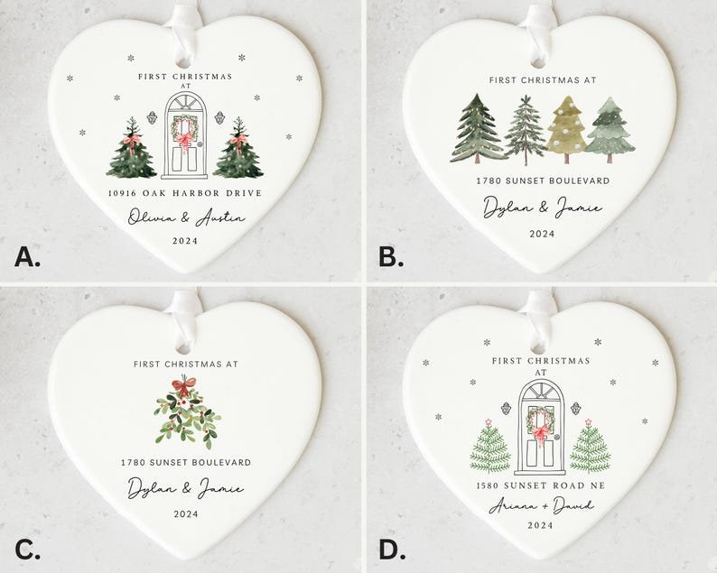 First Christmas In Our New Home Ornament, New House Christmas Ornament, Our First Home Keepsake, First Home 2026, Wedding Christmas Gift CERAMIC08