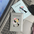 Personalized Leather Passport Cover, Custom Name Flower Alphabet Passport Holder, Travel Wallet Gift for Women Travelers