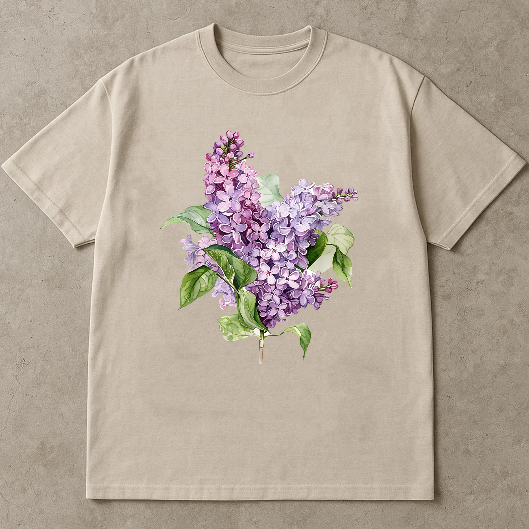 Lilac Flower Shirt, Vintage Floral Tee, Cottagecore Shirt, Botanical Lilac T-Shirt, Gift for Garden Lover, Purple Flower Tee