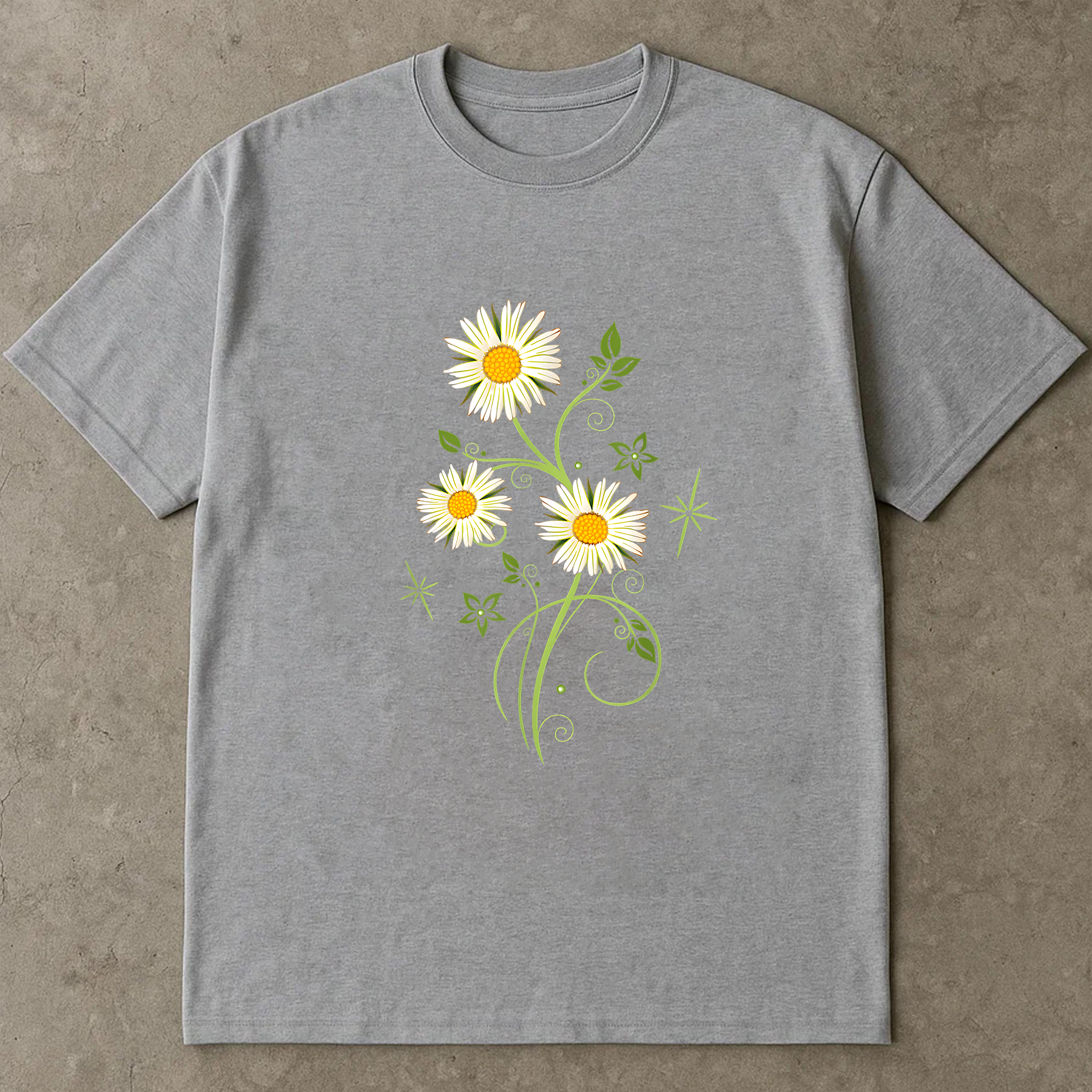 Daisy Flower Shirt, Cute Aesthetic Floral Tee, Botanical Graphic T-Shirt, Garden Daisy Lover Gift, Simple Flower Shirt