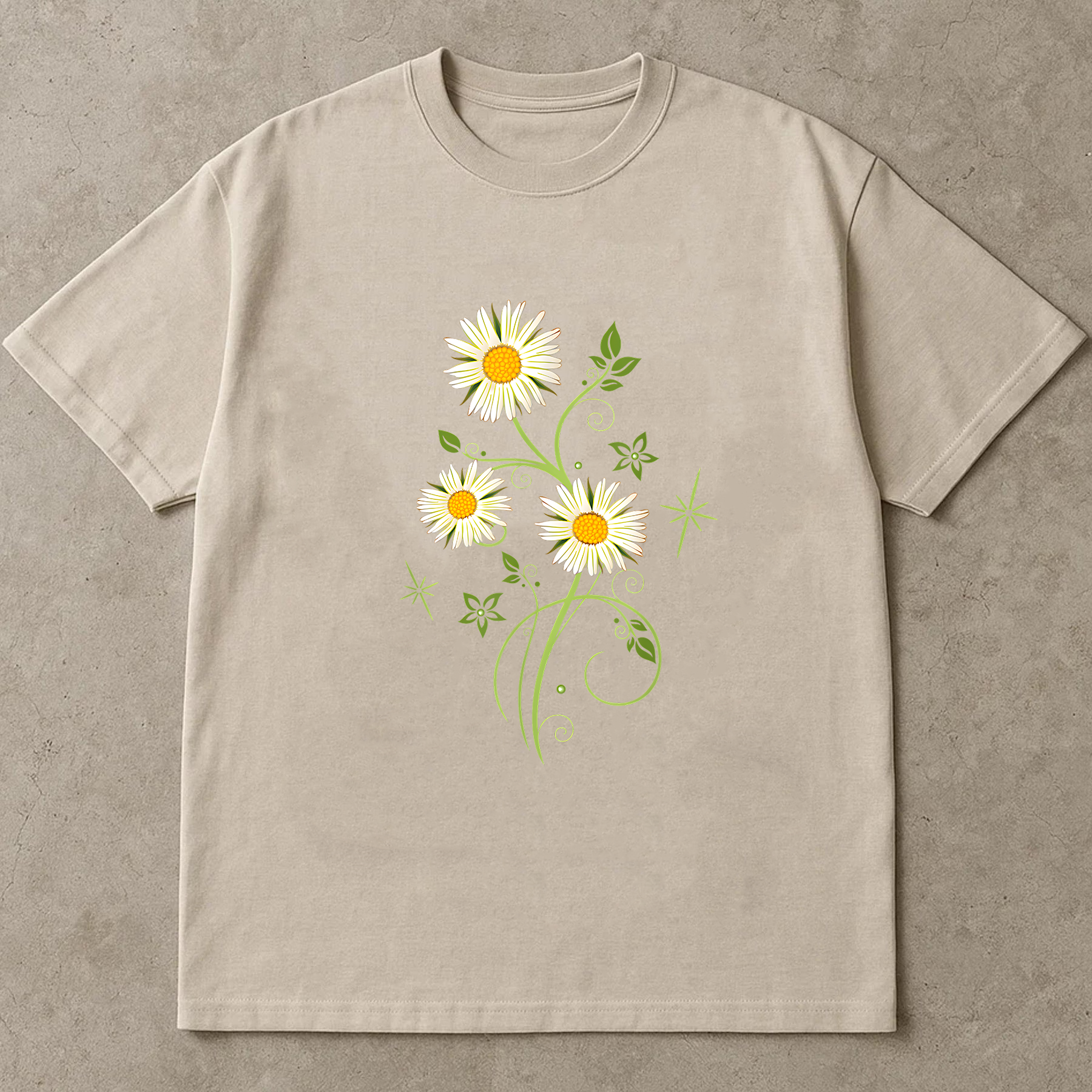 Daisy Flower Shirt, Cute Aesthetic Floral Tee, Botanical Graphic T-Shirt, Garden Daisy Lover Gift, Simple Flower Shirt