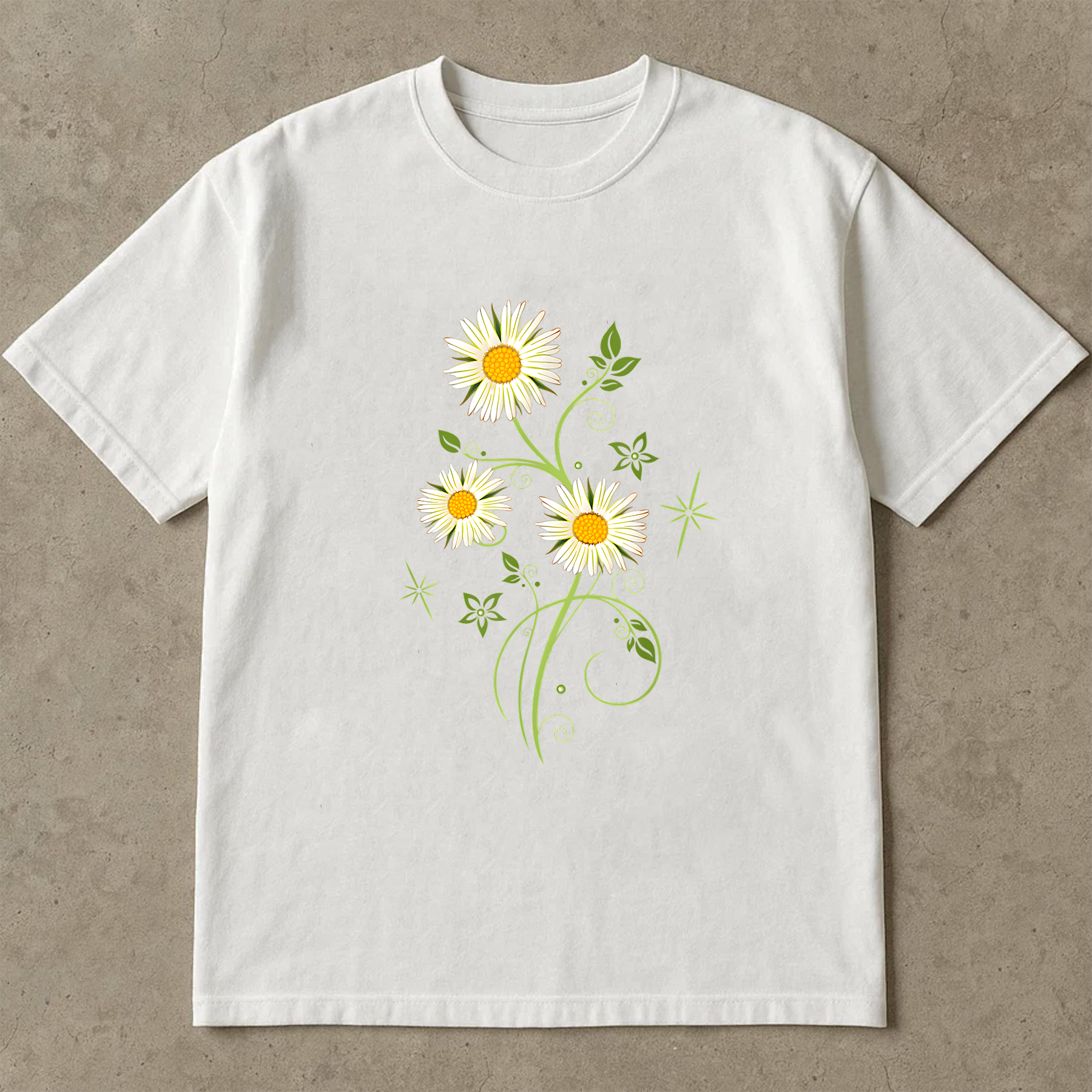 Daisy Flower Shirt, Cute Aesthetic Floral Tee, Botanical Graphic T-Shirt, Garden Daisy Lover Gift, Simple Flower Shirt