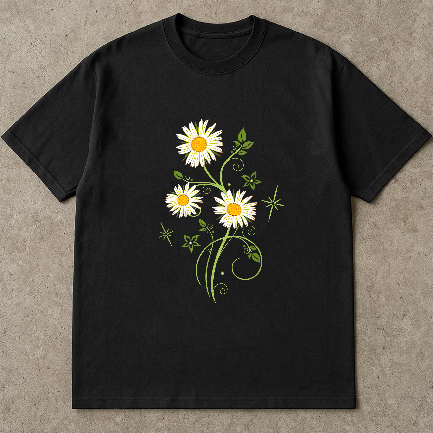 Daisy Flower Shirt, Cute Aesthetic Floral Tee, Botanical Graphic T-Shirt, Garden Daisy Lover Gift, Simple Flower Shirt