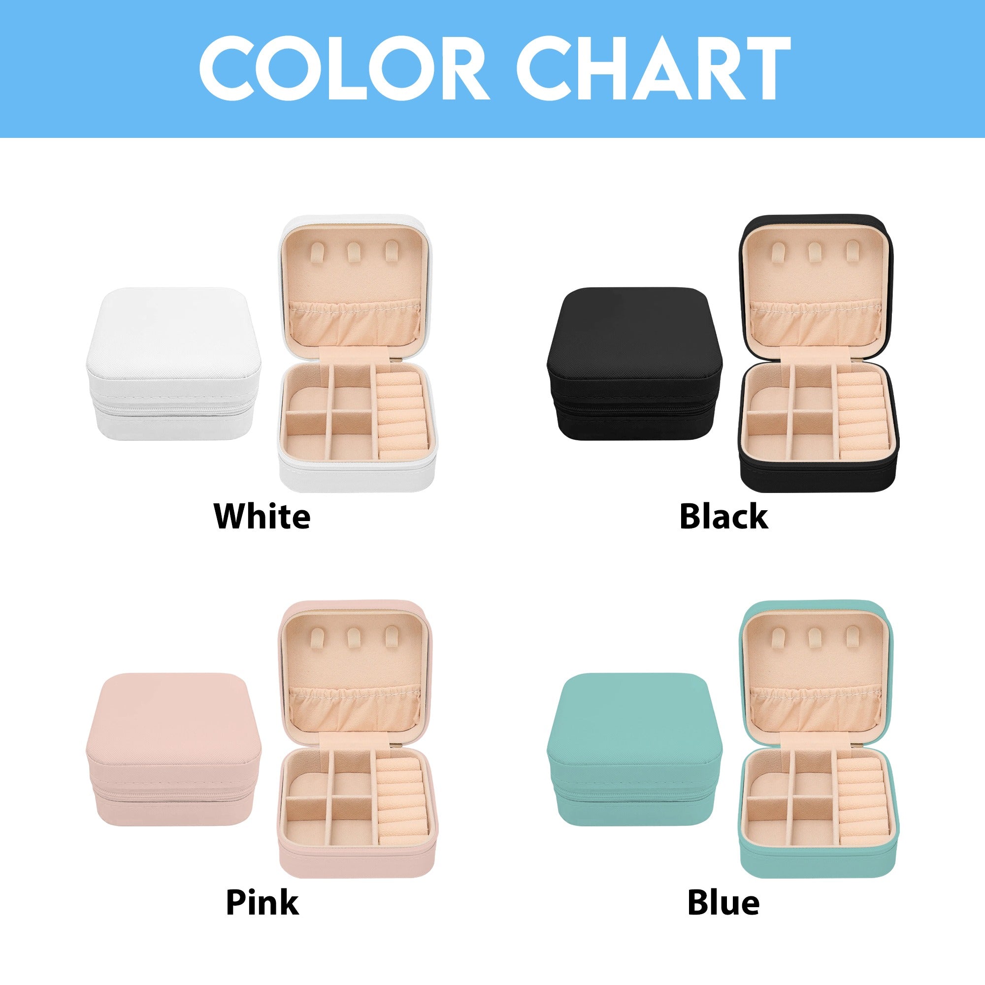 Personalized Jewelry Box with Flower Alphabet Initial, Custom Travel Jewelry Organizer, Monogram Gift for Women, Bridesmaid, Birthday Present