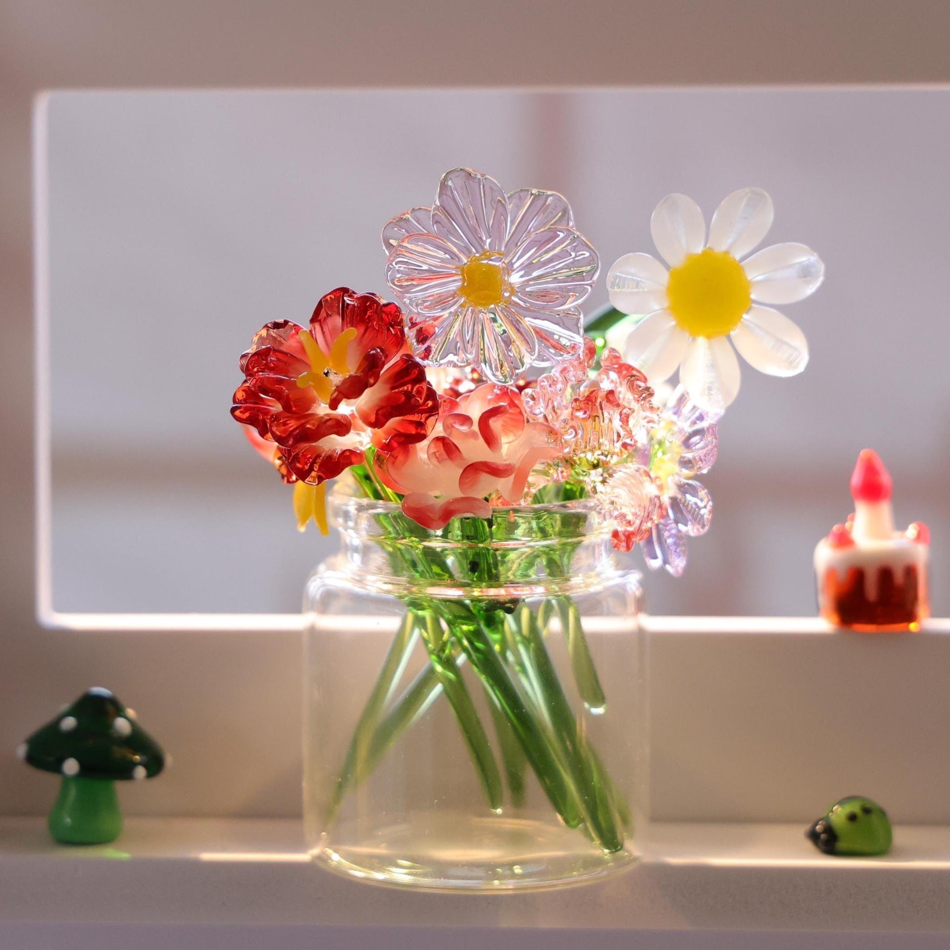 Glass Birth Month Flower, Birth Flower Gift, Hand Blown Spring Flower, Glass Flower Bouquet, Personalized Gifts, Gift For Her, Birthday Gift