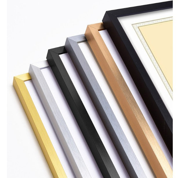 Narrow side aluminum alloy photo frame wall 7 10 inch picture frame mounted simple advertising poster frame wholesale creative photo frame