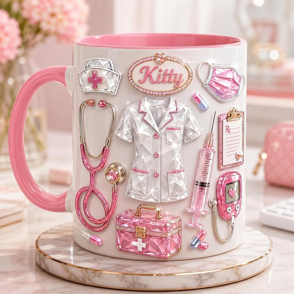 Personalized Nurse Mug, RN Coffee Cup, Custom Healthcare Worker Gift, Nurse Appreciation Cup, Custom Medical Staff Mug