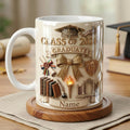 Personalized Graduation 2026 Ceramic Mug, Faux 3D Effect Coffee Cup, Custom College Graduation Gift, Senior Keepsake Mug