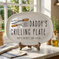 Personalized Daddy's Grilling Plate, Father's Day Gift, Grilling Plate for BBQ King, Gift for Dad From Kid, Father Gift, Happy Father Day