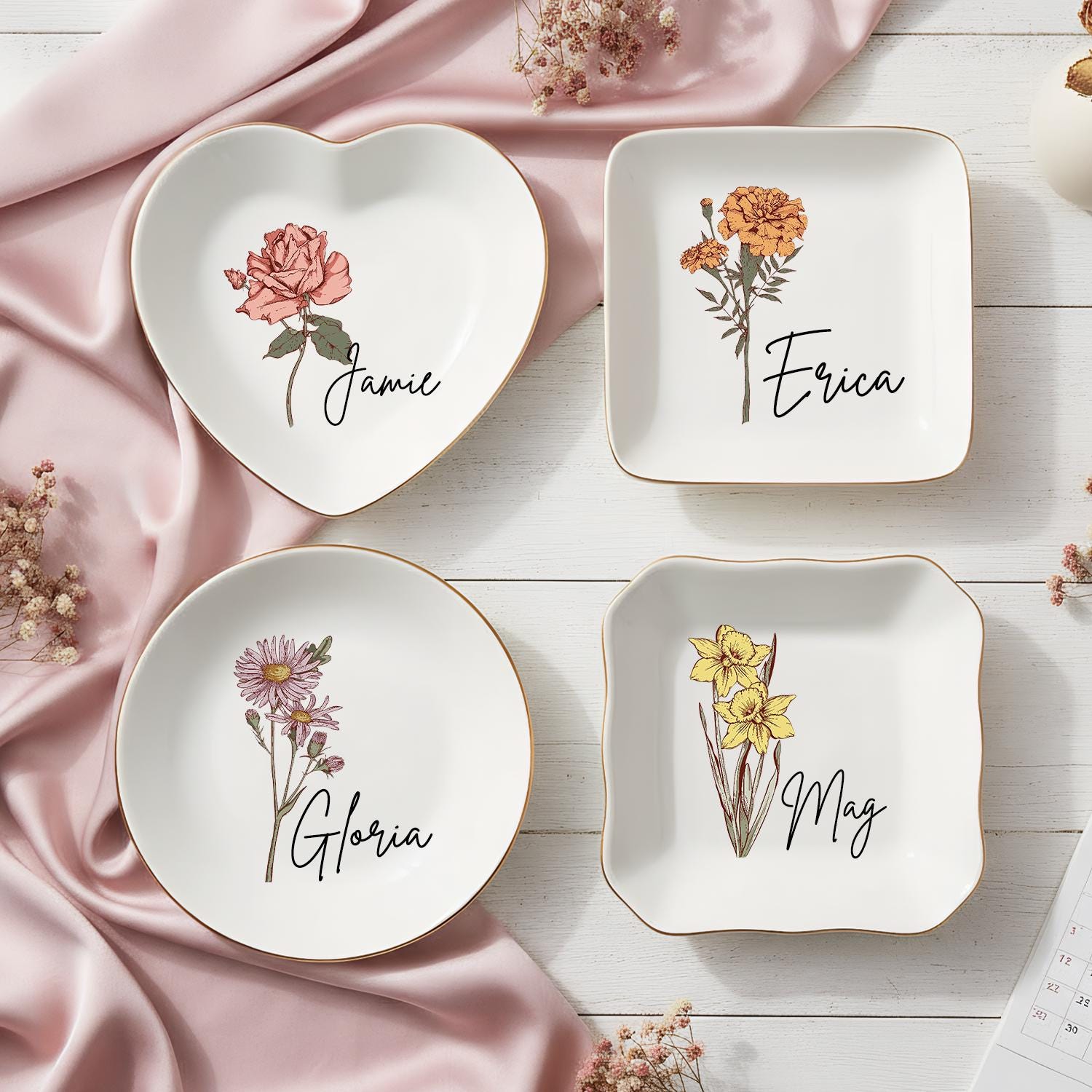 Custom Bridesmaid Gifts,friendship Trinket Dish,bridesmaid Jewelry Dish,best Friends Gifts,flower Ring Dish,friendship Gifts,wedding Gifts