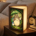 Totoro Book Lamp, Ghibli Decor, Folding LED Light, Woodland Night Lamp, Cute Reading Lamp, Book Lover Gift, Cozy Bedroom Decor