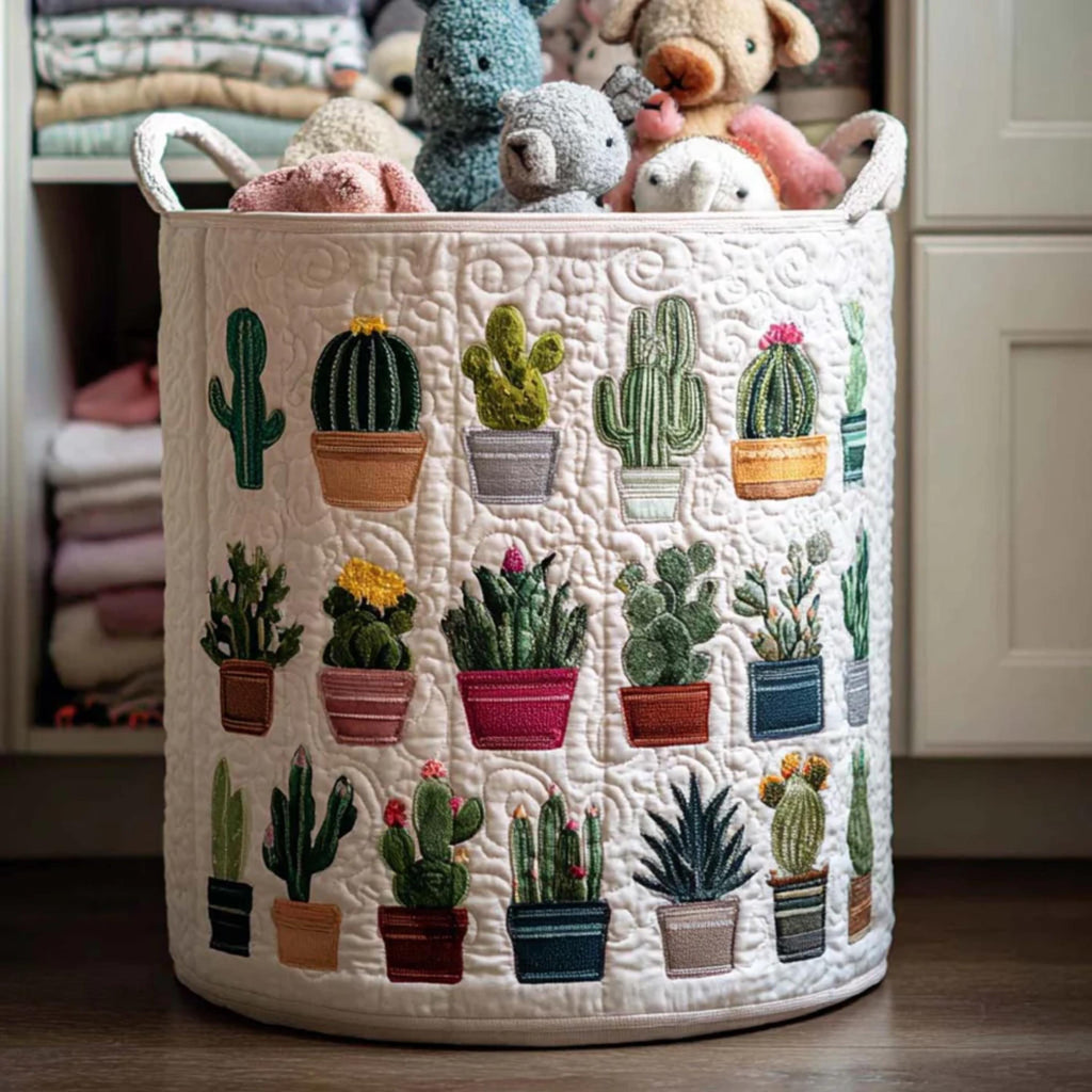 Serene Cactus Laundry Basket, Desert Plant Laundry Gifts, Housewarming Gift Ideas, Mother's Day Gifts, Boho Bedroom Decor, Bathroom Storage