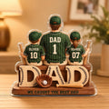 Personalized Baseball Dad Acrylic Plaque, Custom Jersey Name Father’s Day Gift for Dad