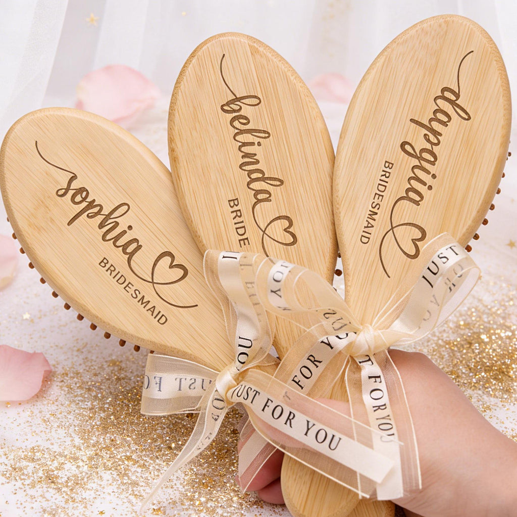 Bridesmaid Name Wood Comb,custom Wedding Party Gift,bridesmaid Hair Comb,engraved Commemorative Combs,bridesmaid Proposal Gifts,anniversary