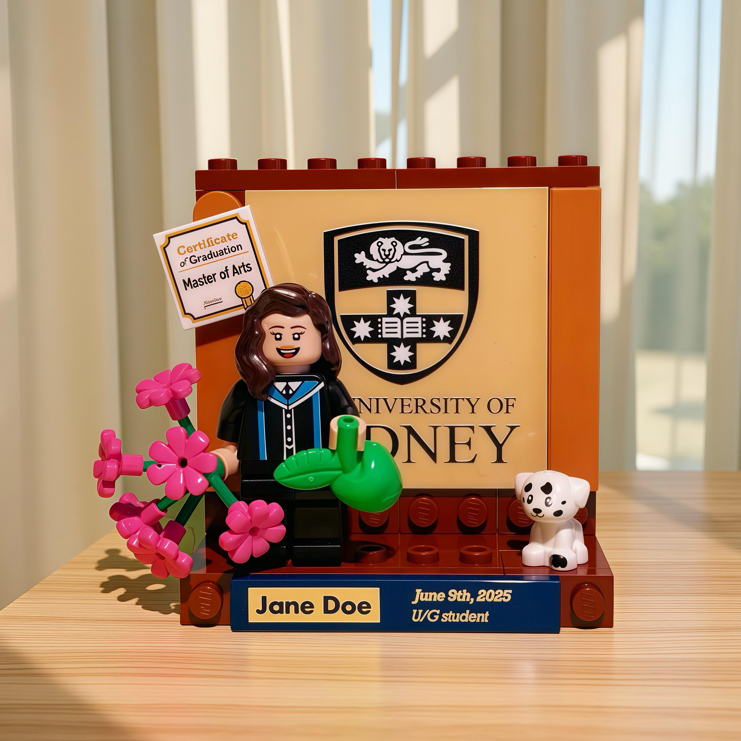 Personalised Graduation Figurine Gifts,Custom Text building blocks,Graduation Gift for Boyfriend,Son,Kids,friend,Desk decor,Eternal Keepsake