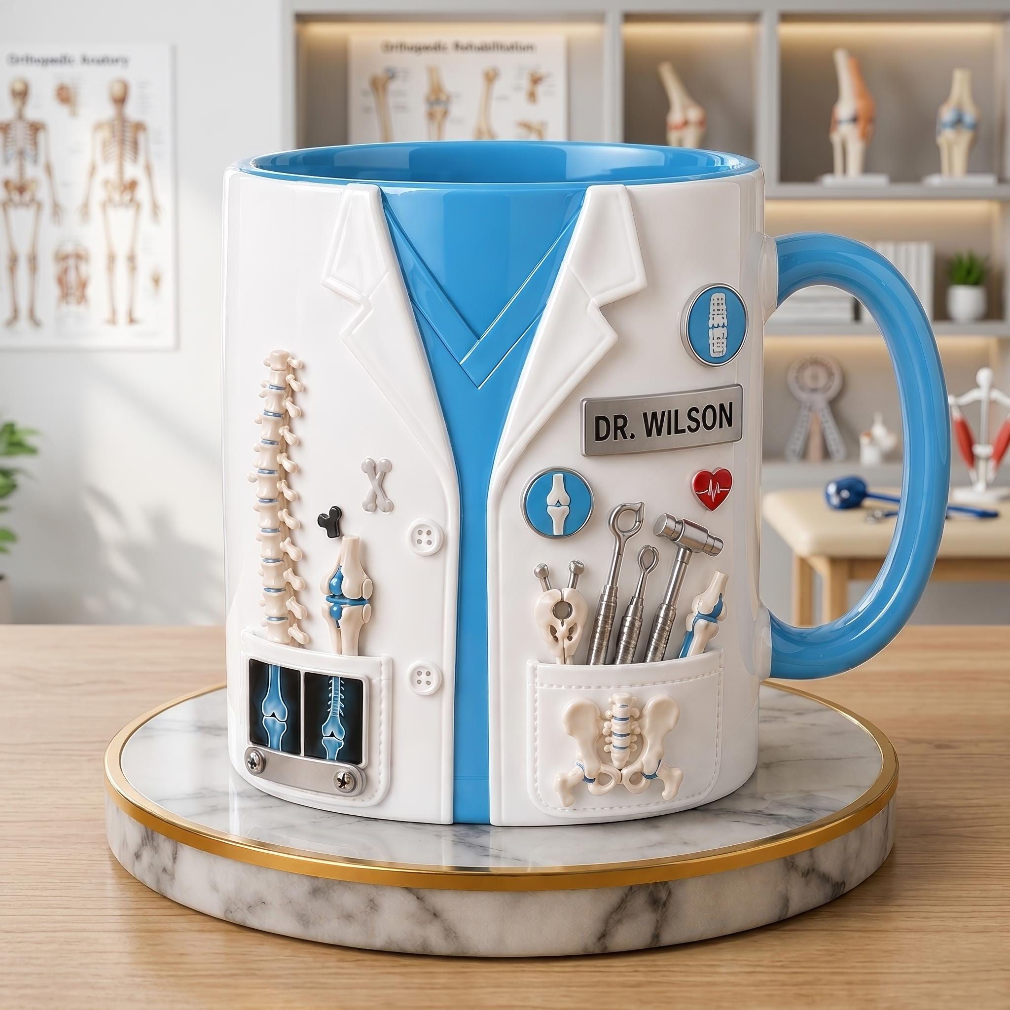Personalized Orthopedic Doctor Mug, Surgeon Coffee Cup, Custom Medical Professional Gift, Bone Doctor Appreciation Mug