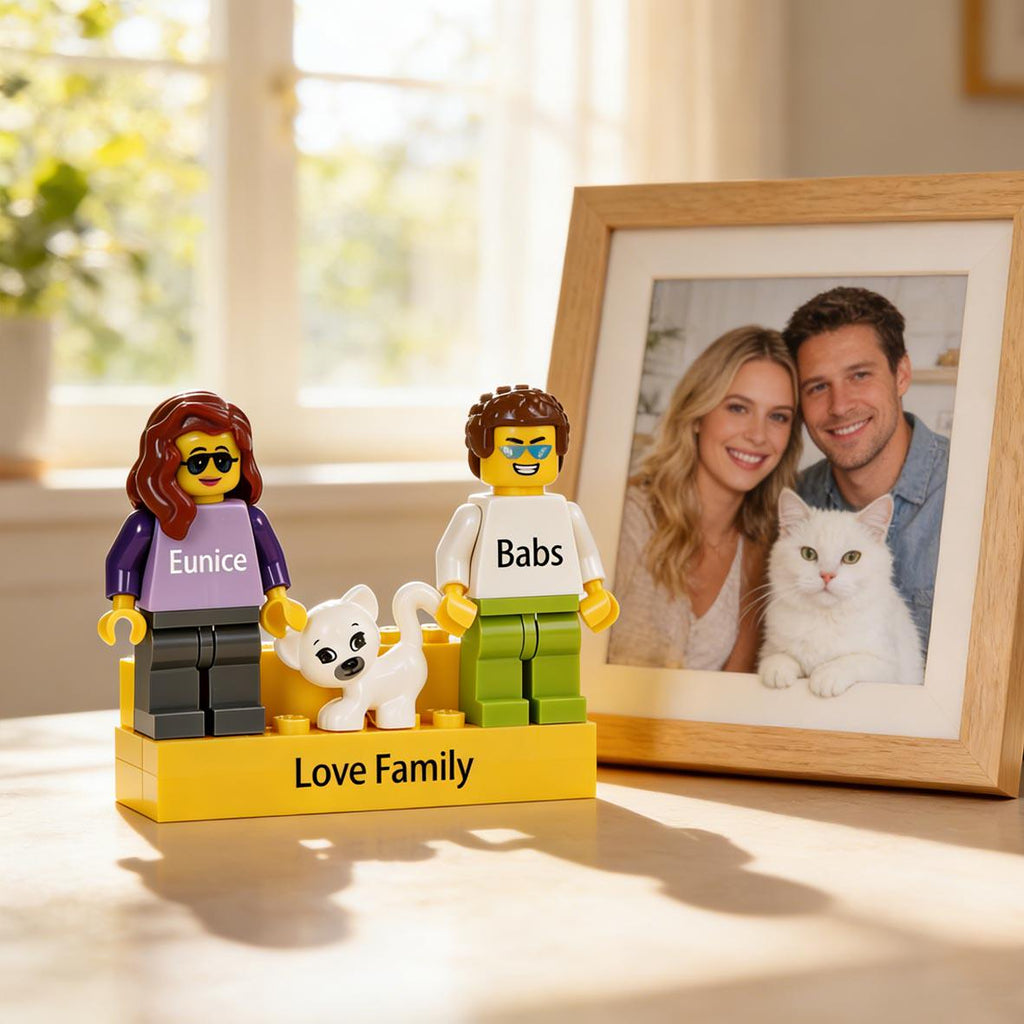 Custom Building Block Figurine Set | Personalized Couple Mini Figures | Valentine's, Wedding, Anniversary Gift