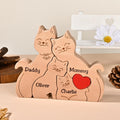 Cat Wooden Ornament, Cat Family Jigsaw Puzzle, Birthday Presents for Wife, Mother Daughter Gifts, Cat Mum Gift, New Family Christmas Gifts