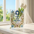 Pride and Prejudice Acrylic Book Vase, Jane Austen Bookish Vase, Classic Literature Book Shaped Vase, Romantic Novel Gift for Book Lovers