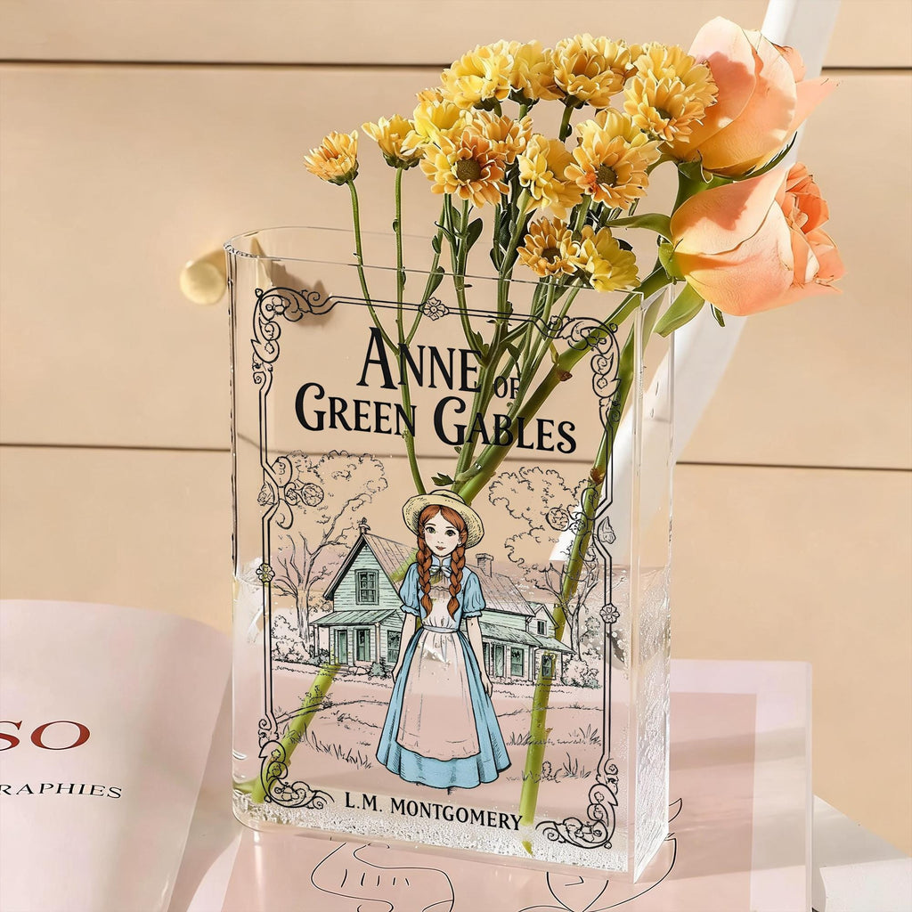 Anne of Green Gables Acrylic Bookish Vase, Bookish Gifts for Special Occasions, Mother's Day Gift 2026, Home Decor Gifts for Book Lovers