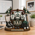 Personalized Hockey Best Dad Ever Wooden Block, Hockey Family Keepsake, Fathers Day Decor, Hockey Dad and Son Plaque, Hockey Players Gift