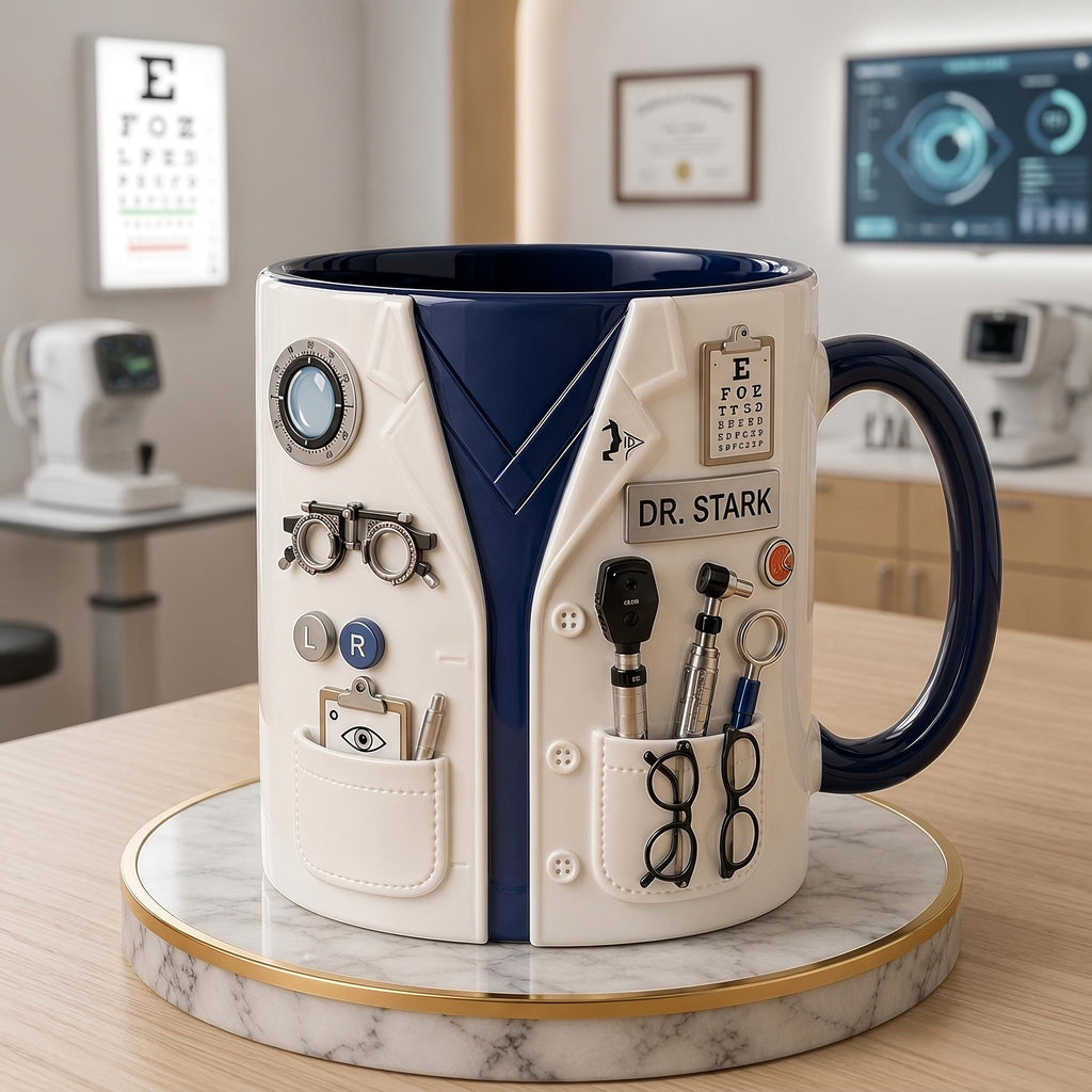Personalized Optometrist Mug, Eye Doctor Gift, Ophthalmologist Coffee Cup, Custom Vision Care Mug