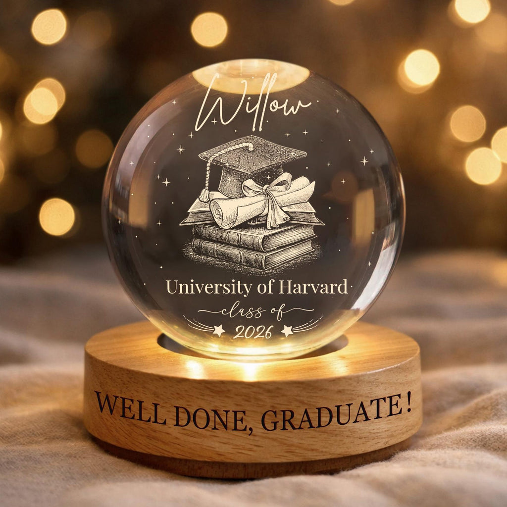 Personalized Graduation Gift Crystall Ball, Graduation Gift for Seniors, Daughter, Son, Gift for Graduation Day, Graduation Gift Decor