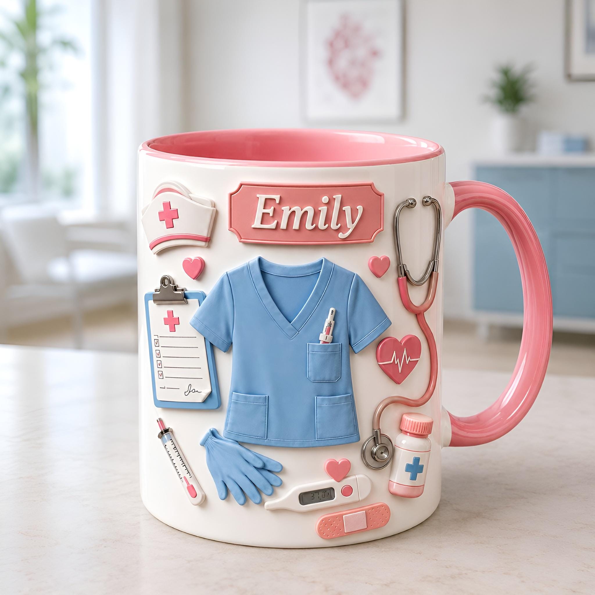 Personalized Nurse Mug, RN Coffee Cup, Custom Healthcare Worker Gift, Nurse Appreciation Mug, Registered Nurse Gift