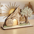 He is Risen Easter Wood Block, Christian Resurrection Decor, Bible Verse Table Centerpiece
