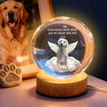 Your Light Will Always Shine in My Heart Pet Memorial, Personalized Crystal Ball LED Night Light, Valentine's Day Gift For Couple, Husband, Boyfriend, Wife