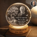 Custom Photo When You Miss Me Crystal Globe Lamp, Personalized Memorial Night Light, Bereavement Keepsake Lamp, Sympathy Remembrance Gift