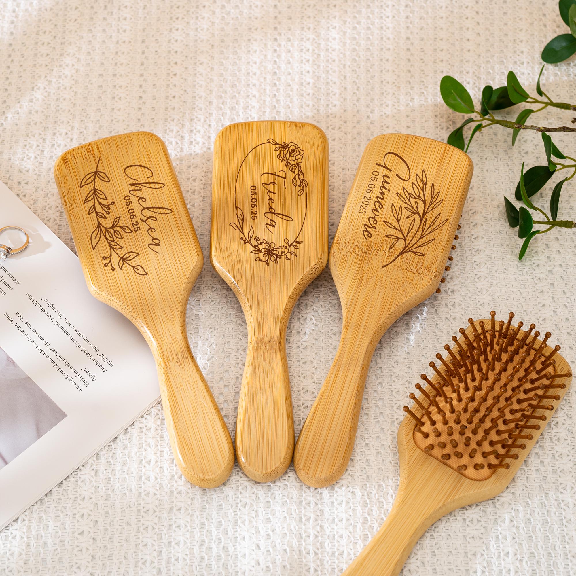 Custom Handmade Bridesmaids Airbag Brush,Personalised Name Comb,Birthday Wedding Gift For Her,Bridal Shower Gift,Gift for Girl,Mom Hairbrush