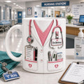 Personalized Nurse Mug, RN Coffee Cup, Medical Staff Gift, Custom Name Nurse Gift, Nurse Appreciation Coffee Cup
