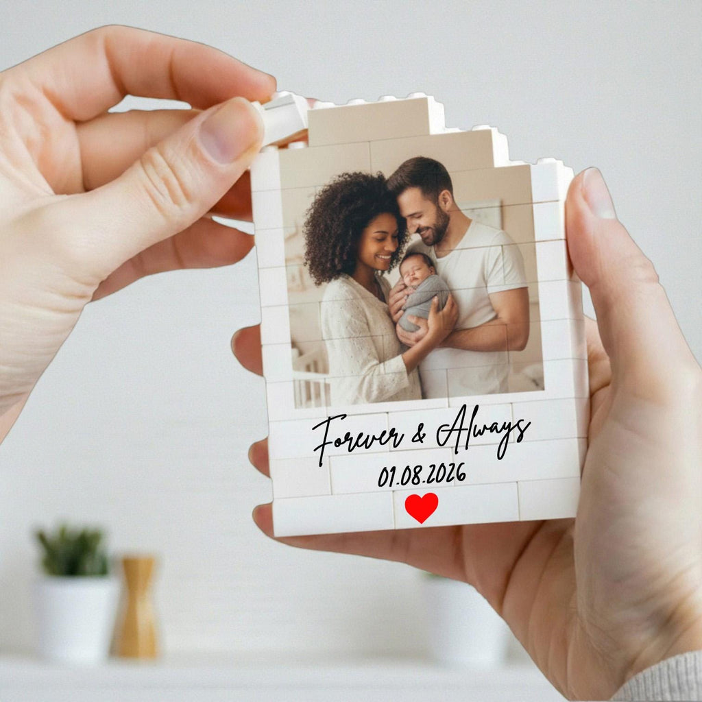 Custom Photo Building Block Heart_ Personalized Valentine's Gift or Anniversary Keepsake