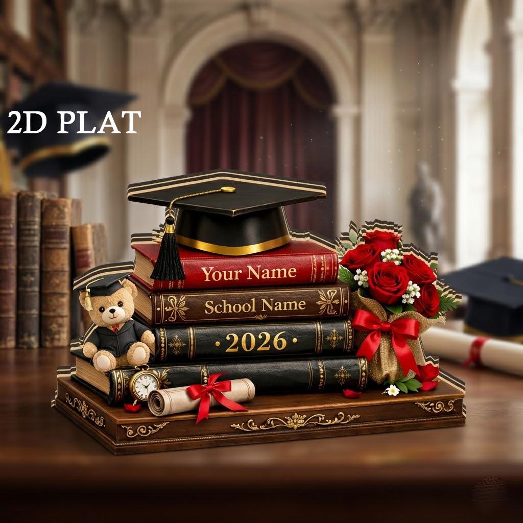 Personalized Graduation Gift 2026, Custom Name School Wooden Keepsake, Class of 2026 Decor, Senior Gift