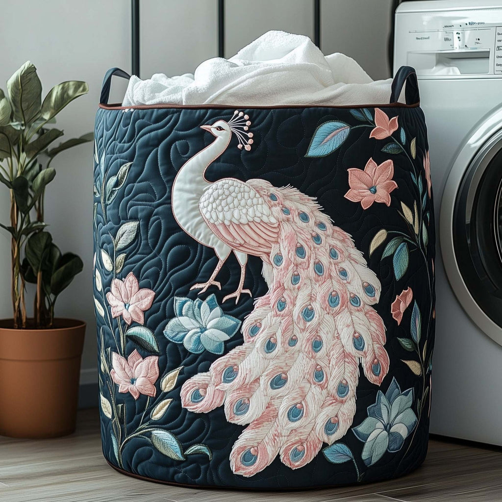 Quilted Cloth Laundry Basket, Small Medium Large Dirty Clothes Hamper, Foldable Fabric Storage Bin for Bedroom Bathroom