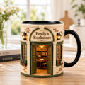 Personalized Bookstore Mug, Custom Book Lover Gift, Cozy Reading Nook Coffee Cup, Bookshop Owner Mug, Reader Gift