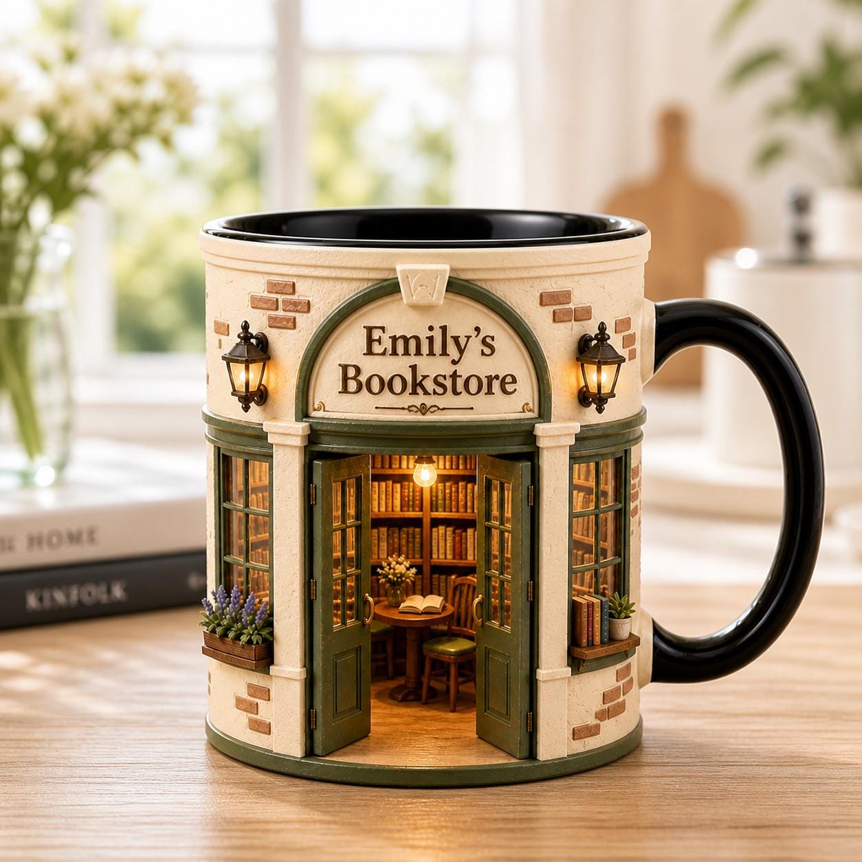 Personalized Bookstore Mug, Custom Book Lover Gift, Cozy Reading Nook Coffee Cup, Bookshop Owner Mug, Reader Gift
