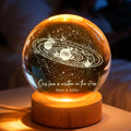Our Love is Written in the Stars Universe Solar System, Custom Moon Phase LED Lamp, Valentine Gift for Couple, Wedding Anniversary Gift