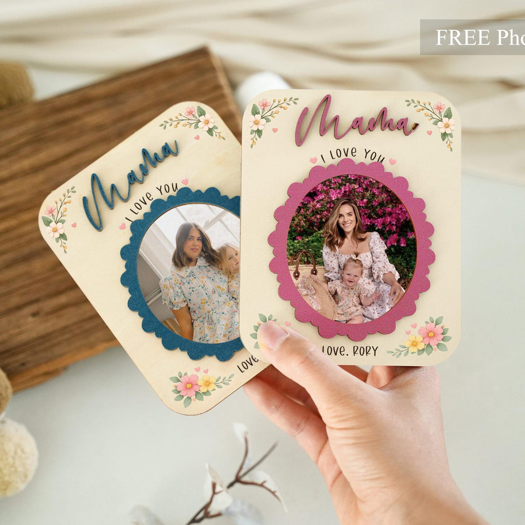 Personalized Photo Magnet for Mom, Love You Magnetic Picture Frame, Mother's Day Gift, Birthday Gifts, Gift for Grandma, Includes Photo