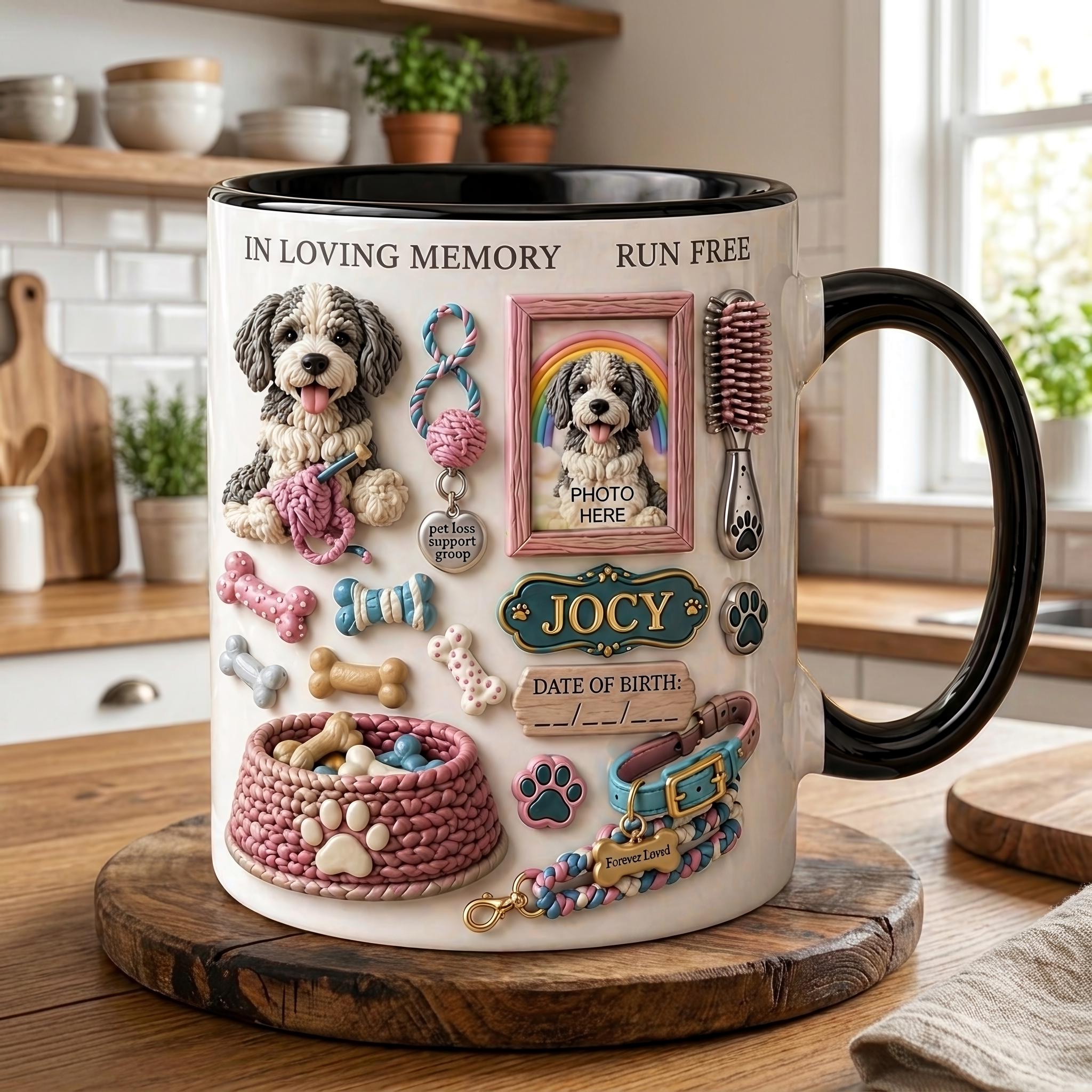 Personalized Pet Memorial Mug, Custom Dog Photo Mug, Pet Loss Sympathy Gift, Dog Lover Keepsake Cup, Memorial Coffee Mug