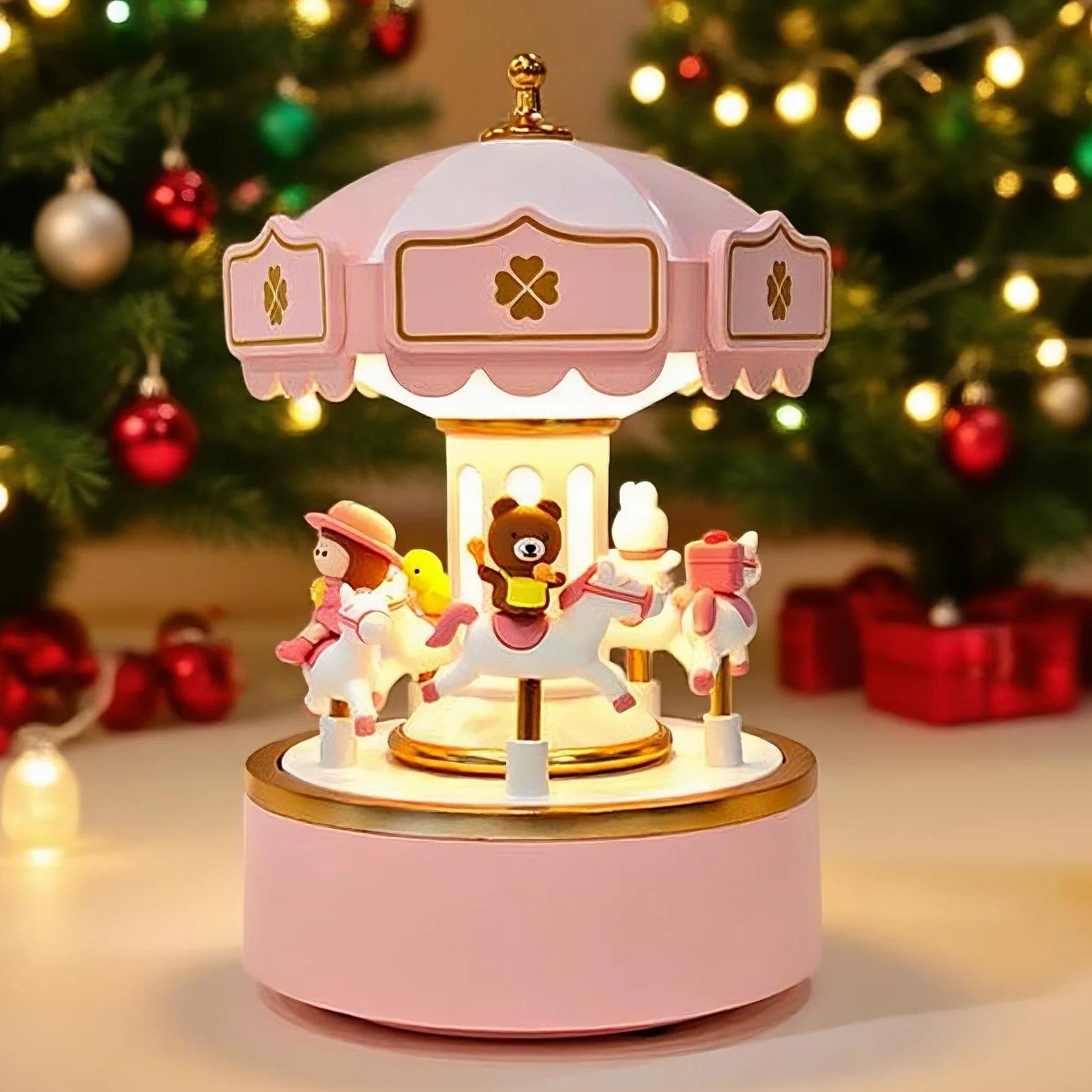 Custom Carousel Music Box With Lights – 6 Melodies – Baby Toy –personalized– Baby Girl Birthday Gifts for Kids–christmas Gift- Nursery Decor