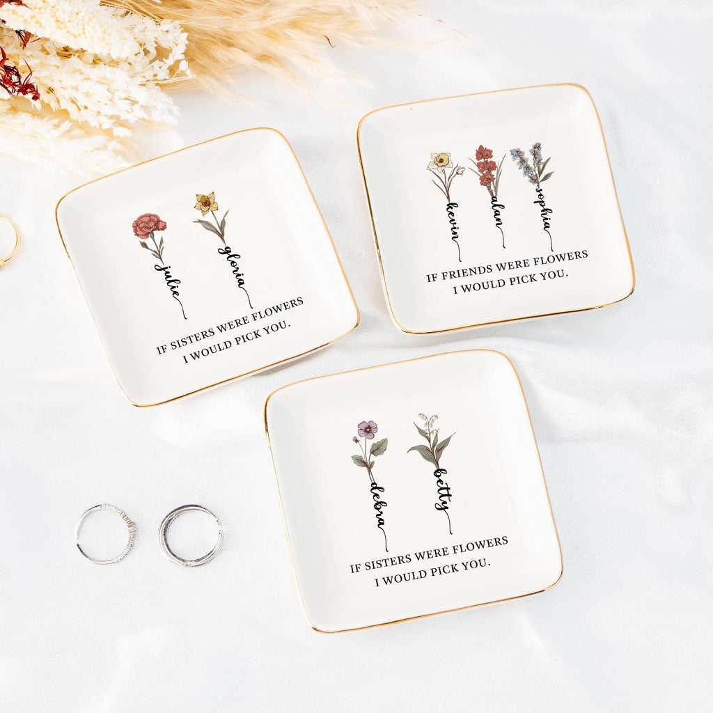Custom Bridesmaid Gifts,friendship Trinket Dish,bridesmaid Jewelry Dish,best Friends Gifts,flower Ring Dish,friendship Gifts,wedding Gifts