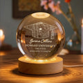 Personalized Graduation Gift, Personalized Crystal Ball Night Light, Custom Campus Map Graduation Gift, Class of 2026 Gift,2026 Grad Gift