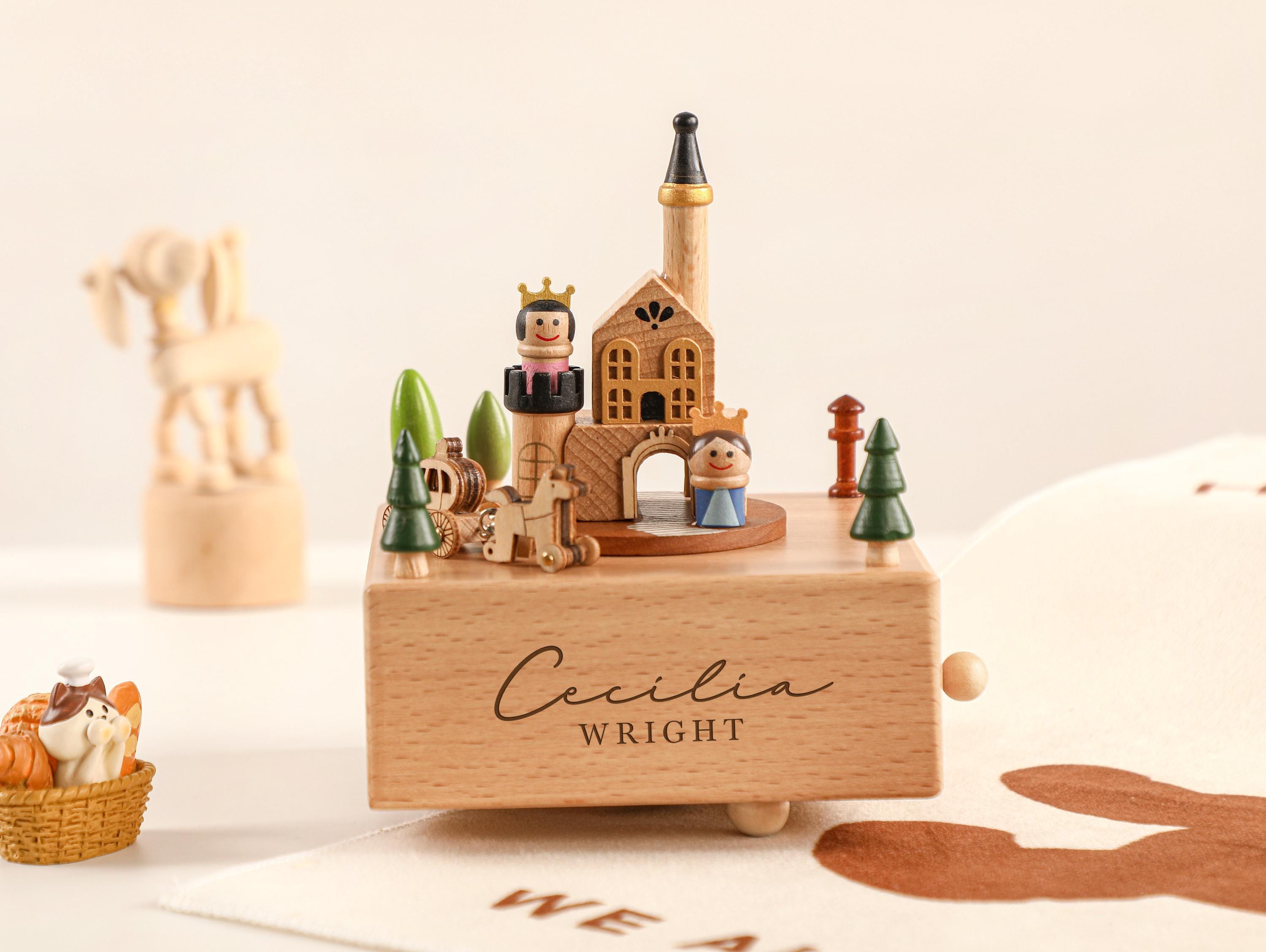 The King's Castle Music Box, Wooden Music Box, Custom Wooden Handmade Music Box, 1st Birthday, Personalised Music Box Gift, Baby Gift